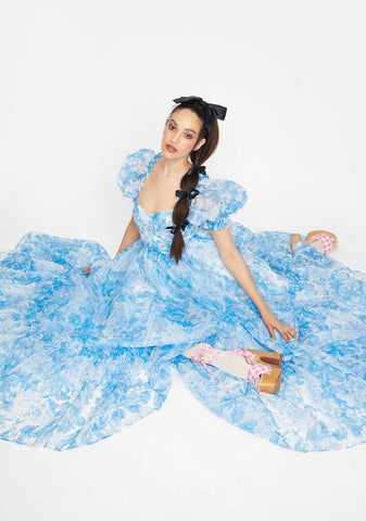 The Baby Blue Toile Ritz Dress