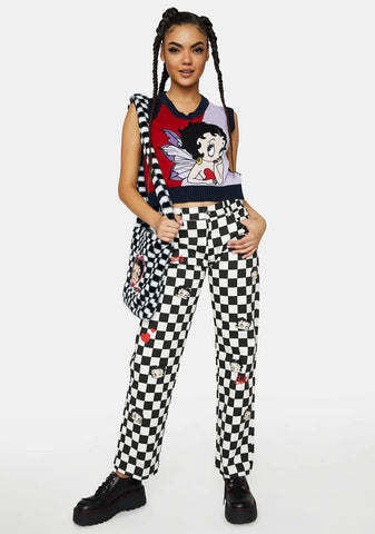 X Betty Boop Check Jeans