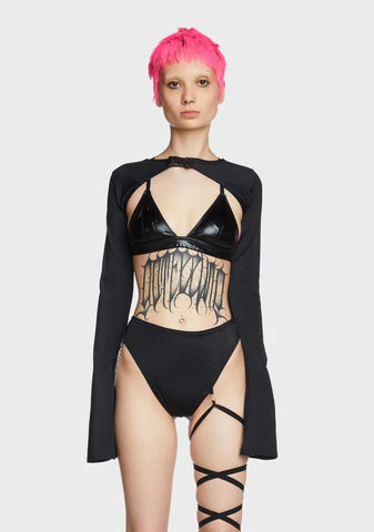 Bell Sleeve Buckle Shrug