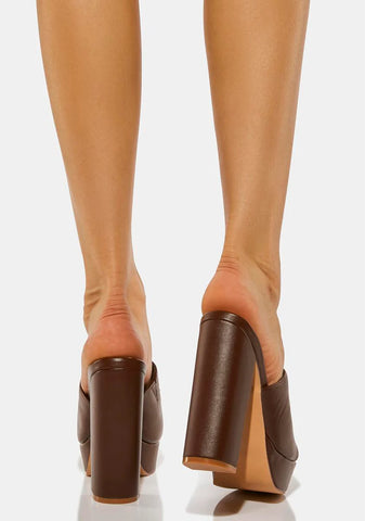 Cocoa Clear To See Platform Heels