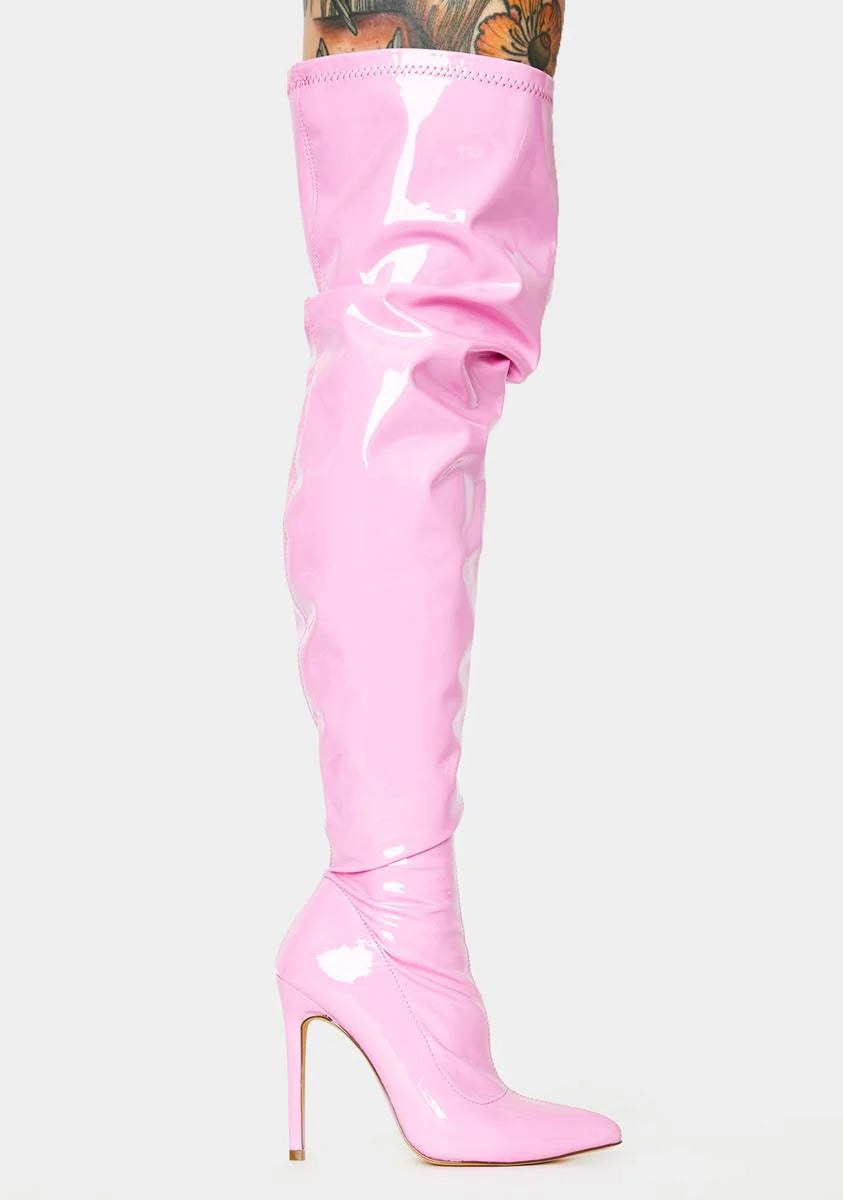 Baby Draw The Line Vinyl Boots