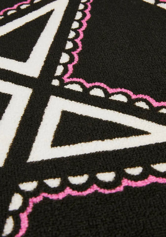 Pink Pentagram Heart Rug
