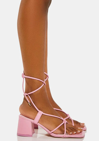Pink Aloha Block Heels