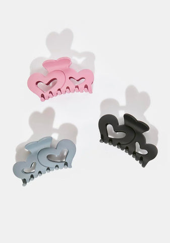 Affectionate Heart Hair Clip Set