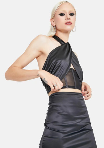 Dark Desired Dreamer Corset Halter Top