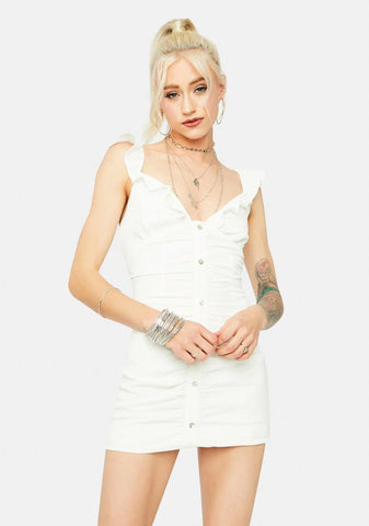 Bliss Girl Meets World Button Front Mini Dress