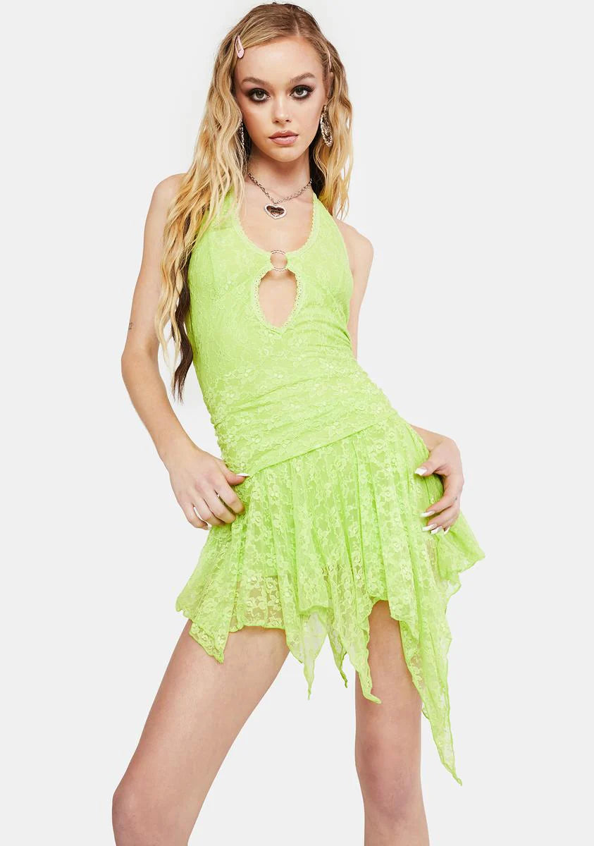 Reckless Heart Lace Mini Dress