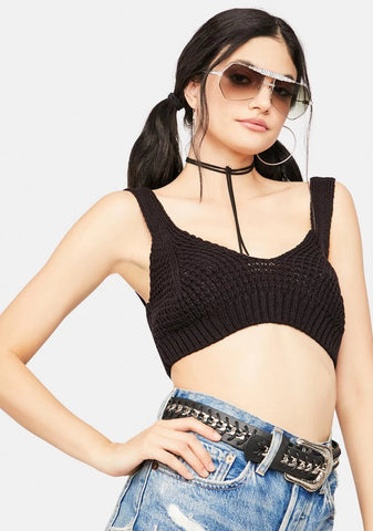 Dark Carnival Karma Crochet Crop Top