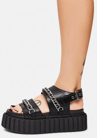 Chain Platform Sandals