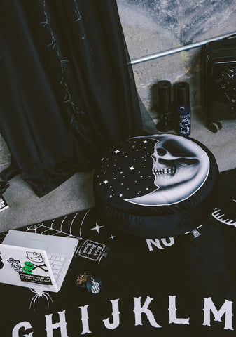 Morbid Moon Throw Pillow