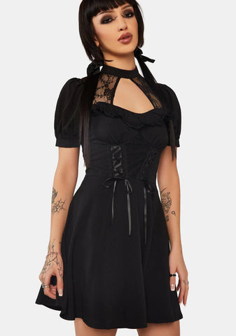 Rock Girl Lace-Up Dress