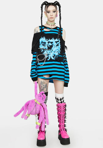 Chuckle Forth Striped Top