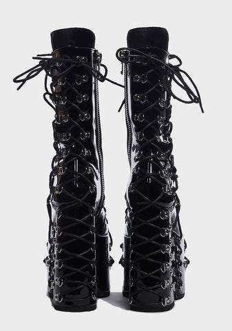Trapped In Despair Platform Boots