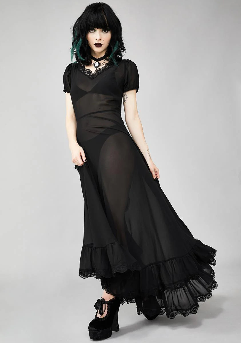 Sheer Deadication Maxi Dress