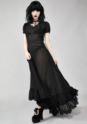 Sheer Deadication Maxi Dress