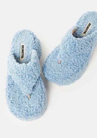 Blue Motor Flip Flops