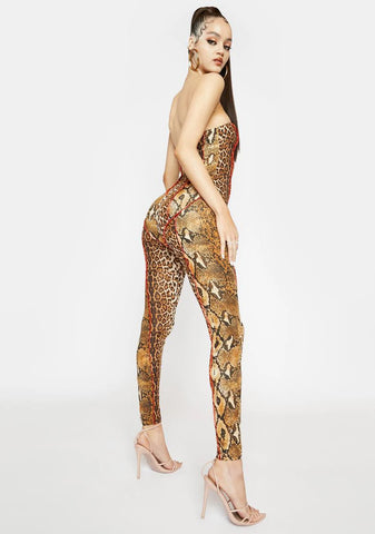 Fierce And Wild Patchwork Jumpsuit