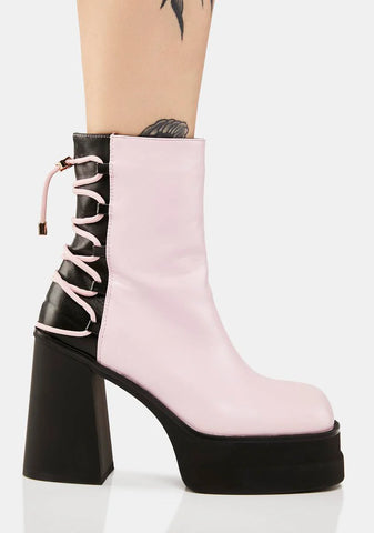 Ahariah Lace-Up Platform Boots