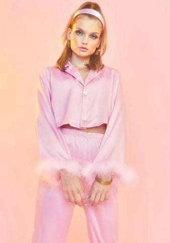 Lover's Quarrel Satin Pajama Shirt