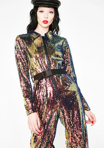 Cosmic Deviant Sequin Jumpsuit