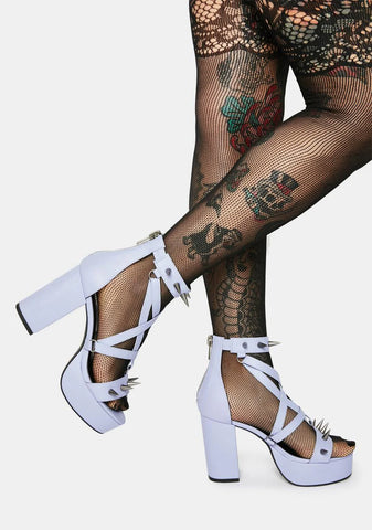 Lilac Killing Me Softly Spiked Heels