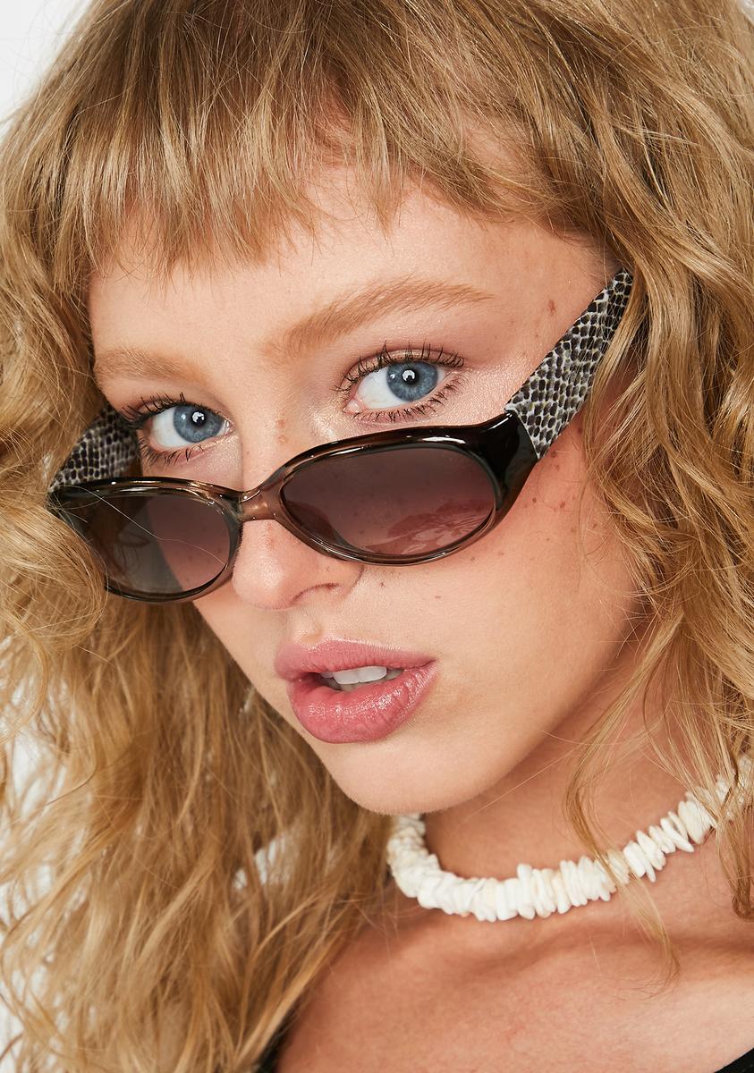 Twins Smoke Oval Sunglasses