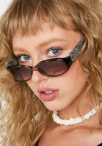 Twins Smoke Oval Sunglasses