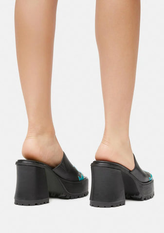 Alley Oop Platform Slide Sandals