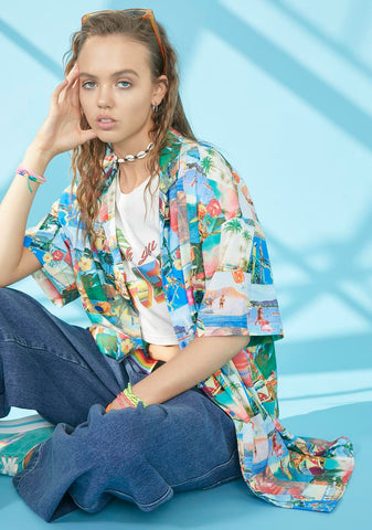 Greetings From Paradise Shirt Dress