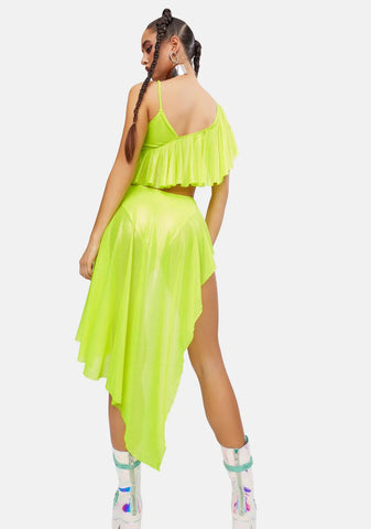 Electric Chapel Mesh Ruffle Skirt