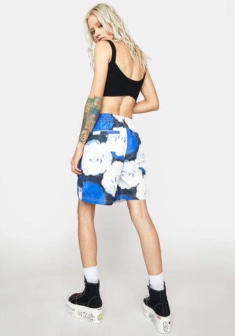 Blue Hamptons Floral Beach Shorts