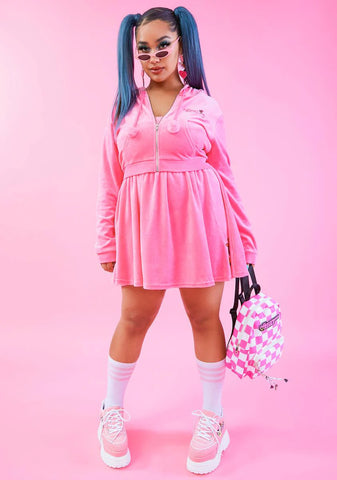 Plus Awesome Blossom Velour Hoodie