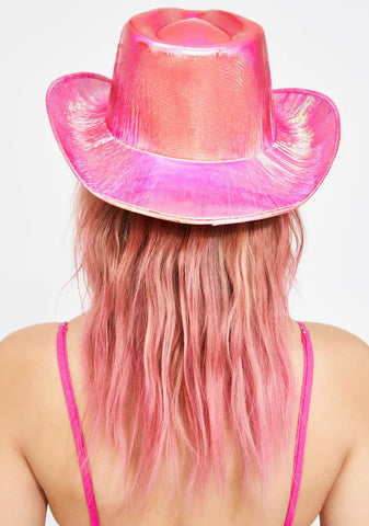 Metallic Fuschia Cowboy Hat