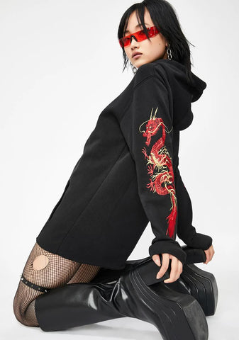 Mystic Flame Dragon Hoodie