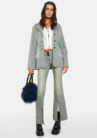 Sliding Doors Pinstripe Blazer