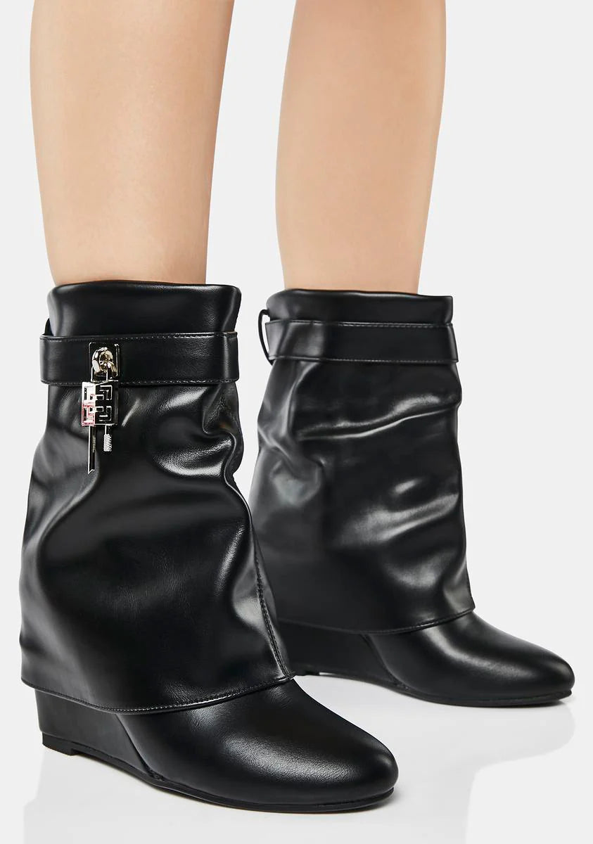 Own The Night Wedge Booties