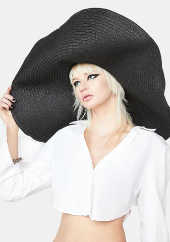 Wicked Jolly Holiday Wide Brim Straw Hat