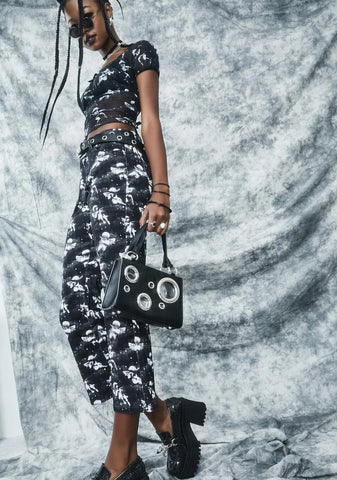 Unholy Spirit Printed Twill Jeans