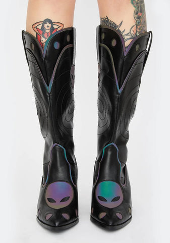 Space Cowgirl Reflective Boots