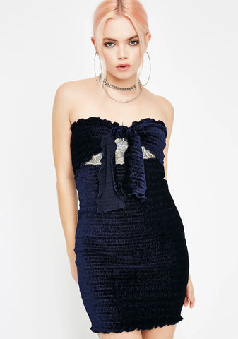 Under The Moonlight Velvet Dress