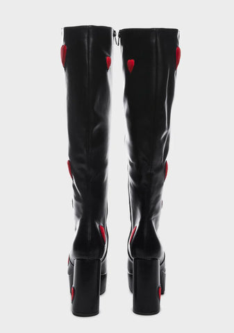 Wide Fit Jam Tarts Platform Boots