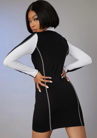 Make My Mark Zip-Up Dress