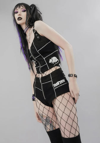 Horror Show Patched Micro Shorts