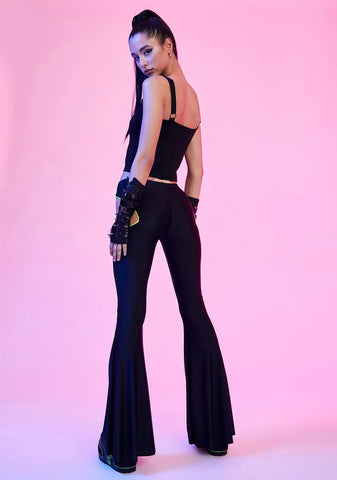 Rave Vixen Cut-Out Flare Pants