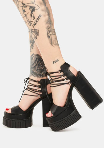 Strappy Platform Creeper Heels