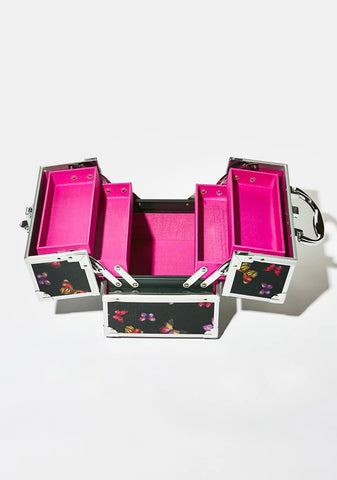 Adored Social Butterfly Train Case Organizer