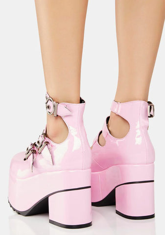 Pink Run The World Chunky Platform Dolly Shoes