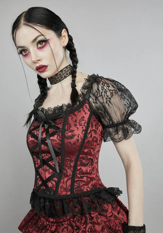 Hit The Ground Brocade Corset