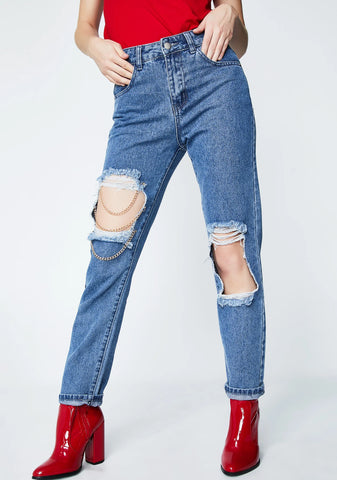 Linked Up Distressed Jeans