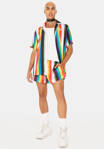 United As One Striped Shorts